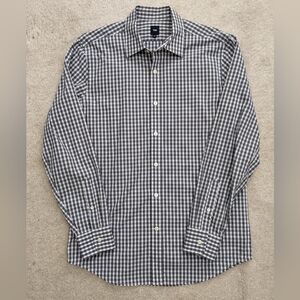 GAP white gray gingham dress shirt